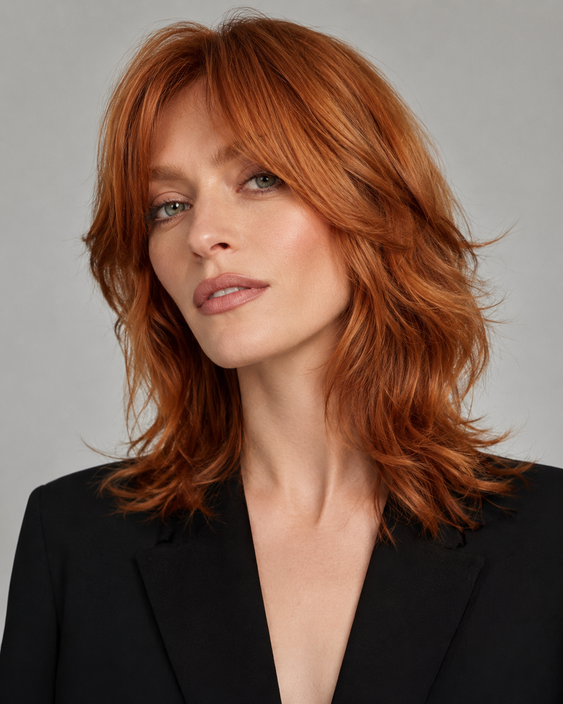 Copper Italian hairstyle